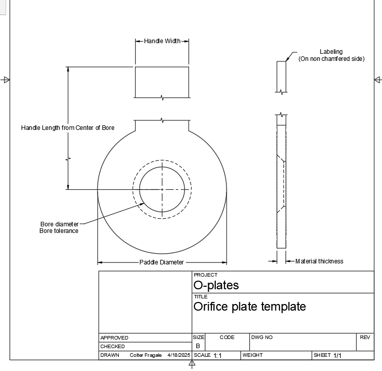 Custom Orifice Plate
