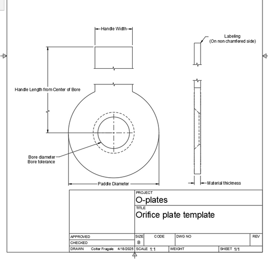 Custom Orifice Plate
